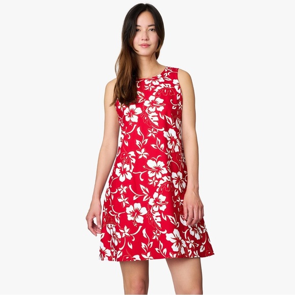 Hilo Hatties Hawaiian Classic Hibiscus Cotton Dress - Picture 1 of 9
